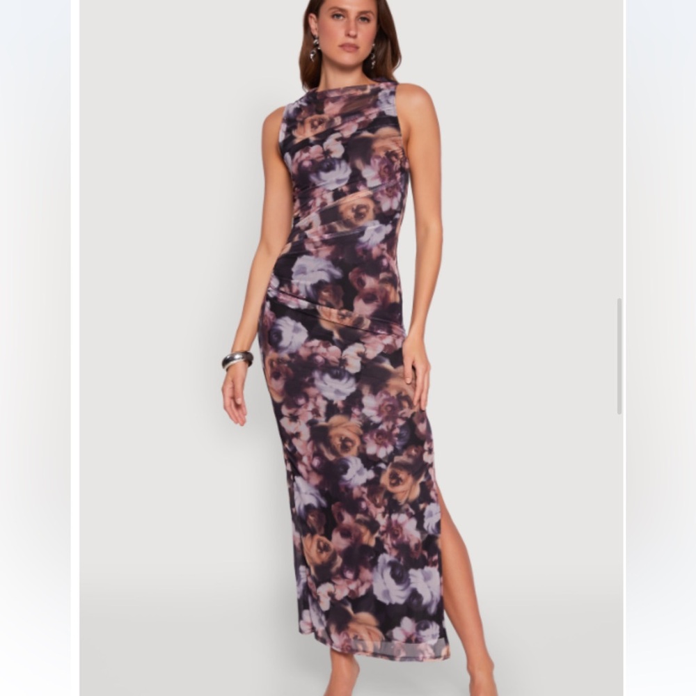 Floral Sleeveless Maxi Dress